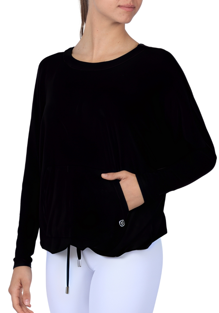 Shakti-Shanti-Viscose-ATHENA-Track Top-TL291-Black ATHENA Track Top with Pocket | Lounge Luxury - Image 1