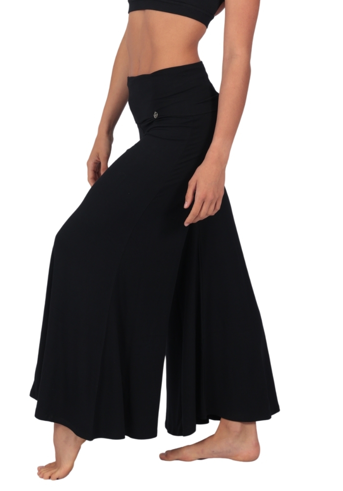 Shakti-Shanti-Viscose-Wide-Band-Palazzo-Pants-PL259-Black-4 Theia Wide Band Palazzo Pants | Elegant Movement and Comfort - NEW IN - Image 1