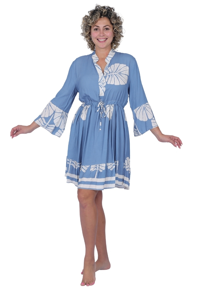 Sandra-Fellini-Dress-Jean-SF2699JEAN (2) Sandra Fellini Dress with Tie - Image 1